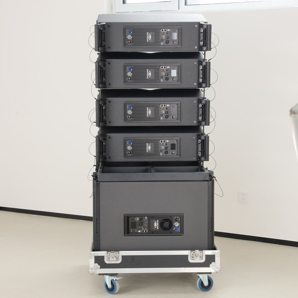 Domc Ka208 8-Inch Active Line Array PRO Audio Equipment for Large, Medium Small Mobile Performances Theaters Auditorium